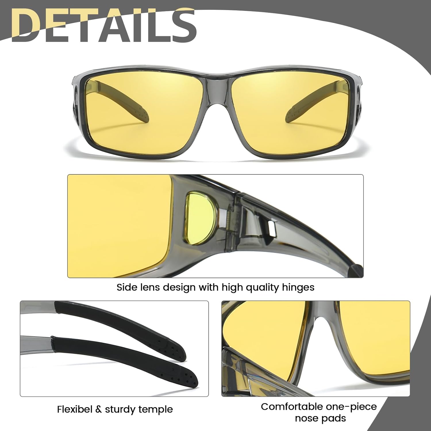 Thumbnail 6 de Myiaur Night Driving Over Glasses for Men & Women 🕶️ Read more