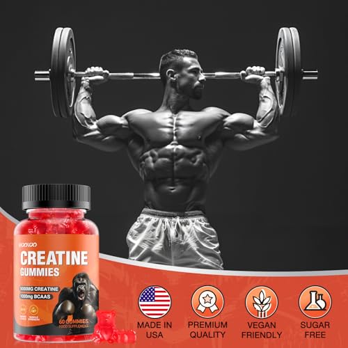Detalle de HOOLOO Creatine Gummies 5000mg with 1000mg BCAAs — 60 Count