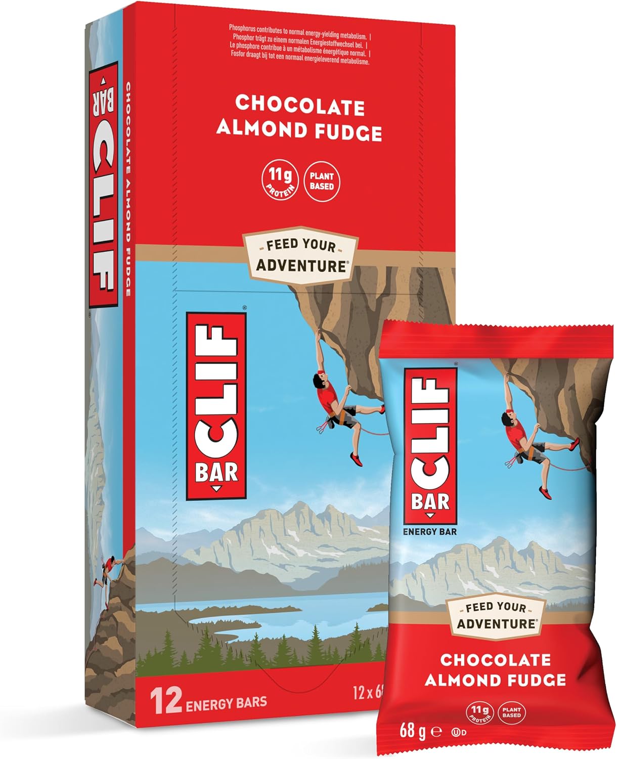 CLIF BAR Chocolate Almond Fudge 12 x 68 g