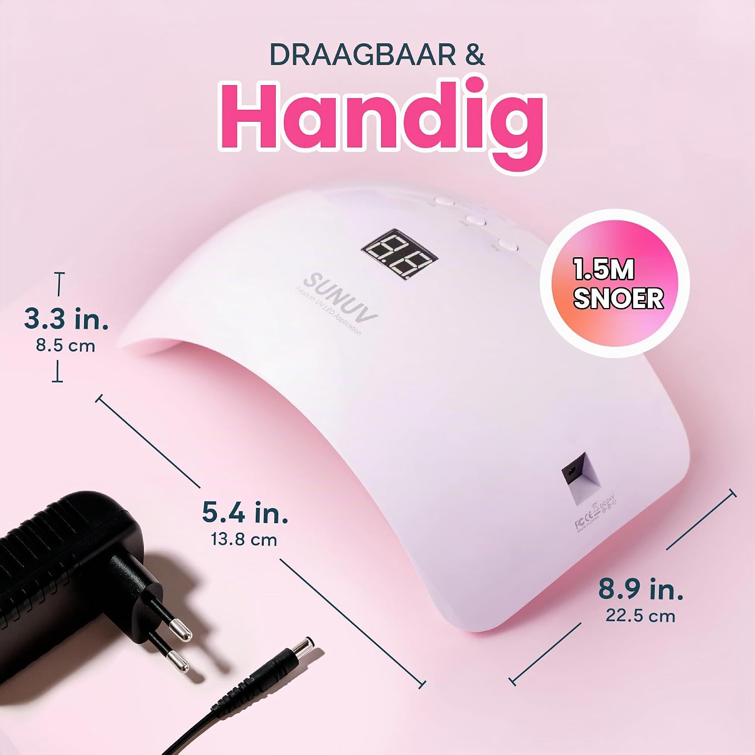 Thumbnail 1 de SUNUV Pura08PK UV-lednagellamp met lcd-display en 3 timerstanden