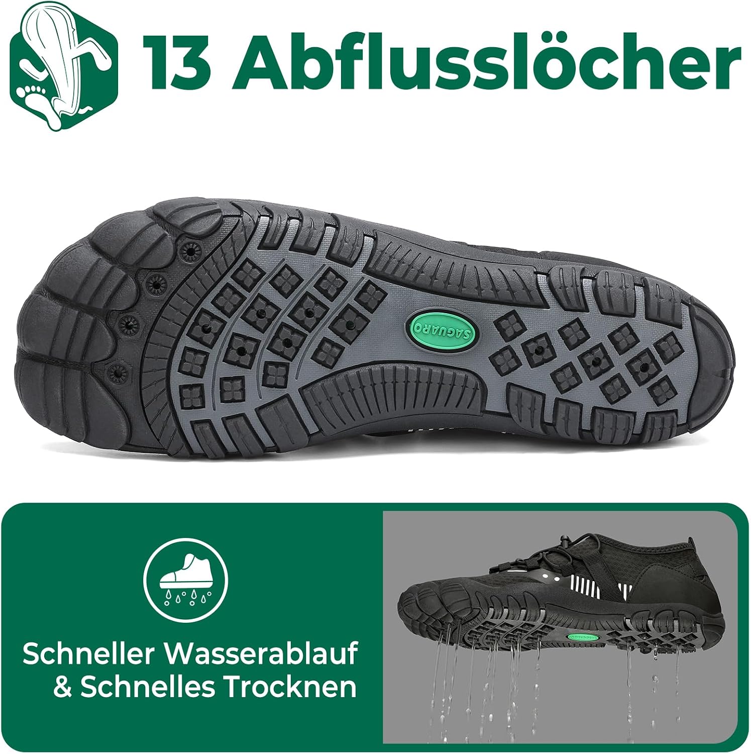 Detalle 2 de SAGUARO Wasserschuhe Aquaschuhe 36-48