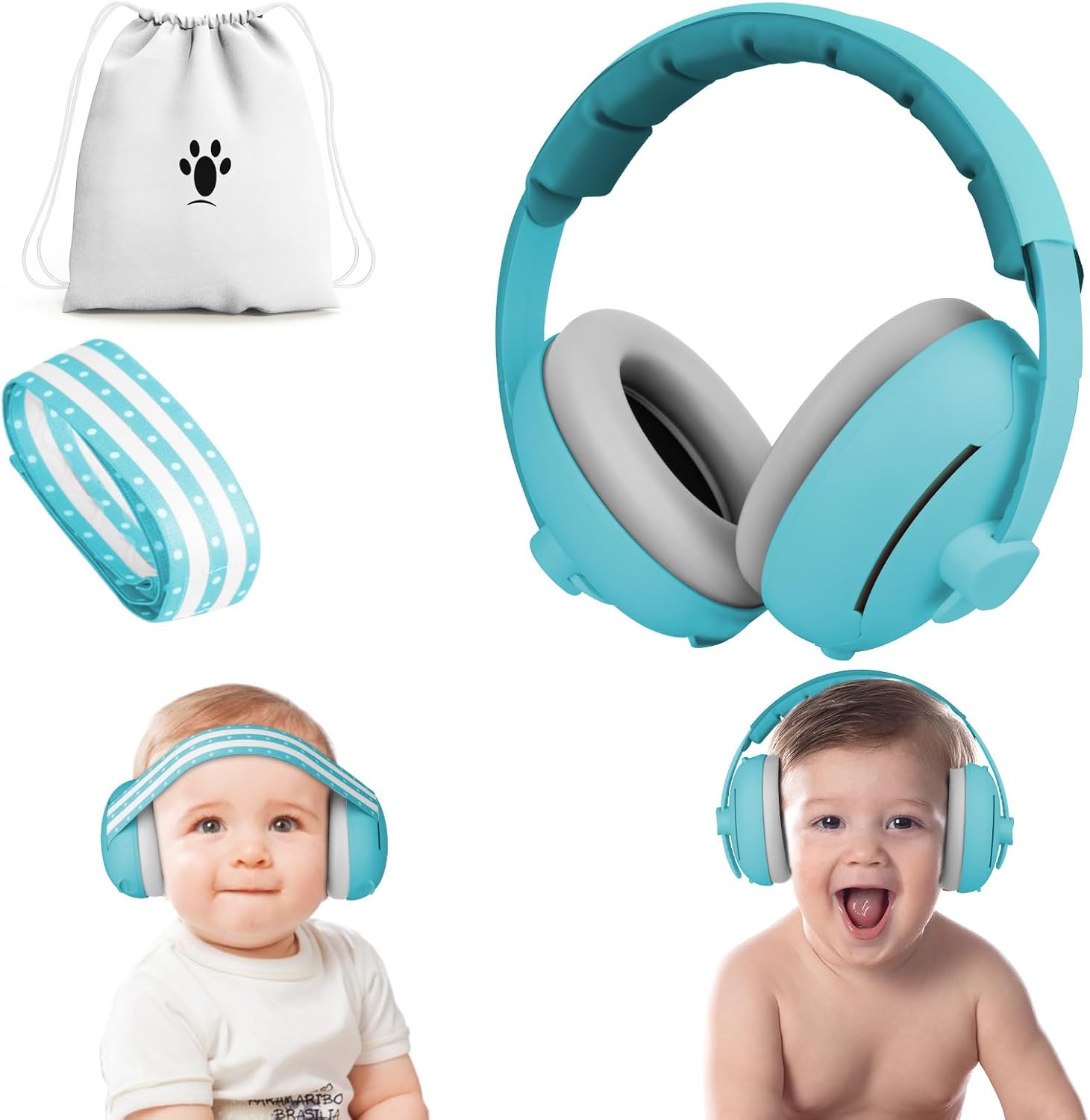 Aolso 2 in 1 Cuffie Neonato Antirumore 👶