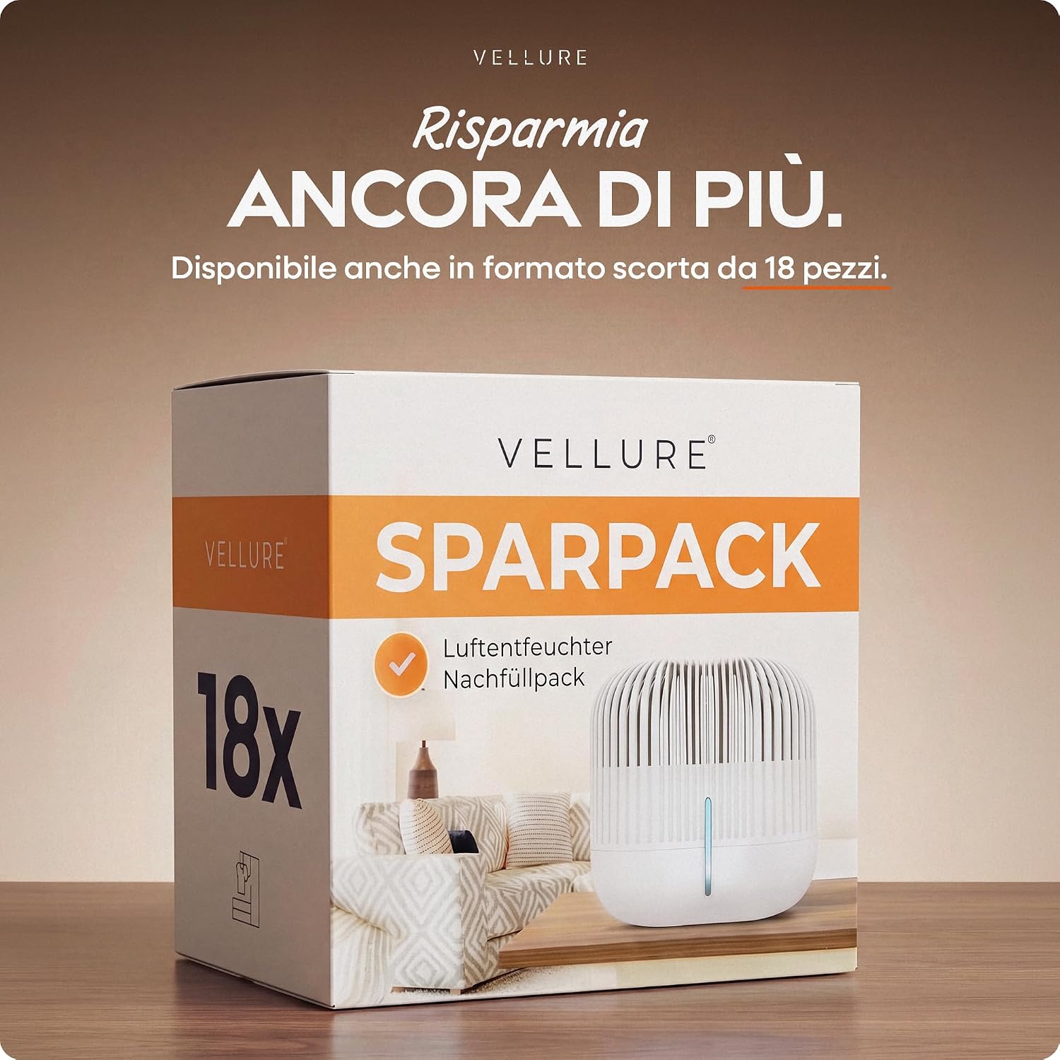Thumbnail 5 de Vellure® 5 confezioni di ricarica per deumidificatori, 600 g ciascuna (set da 5)