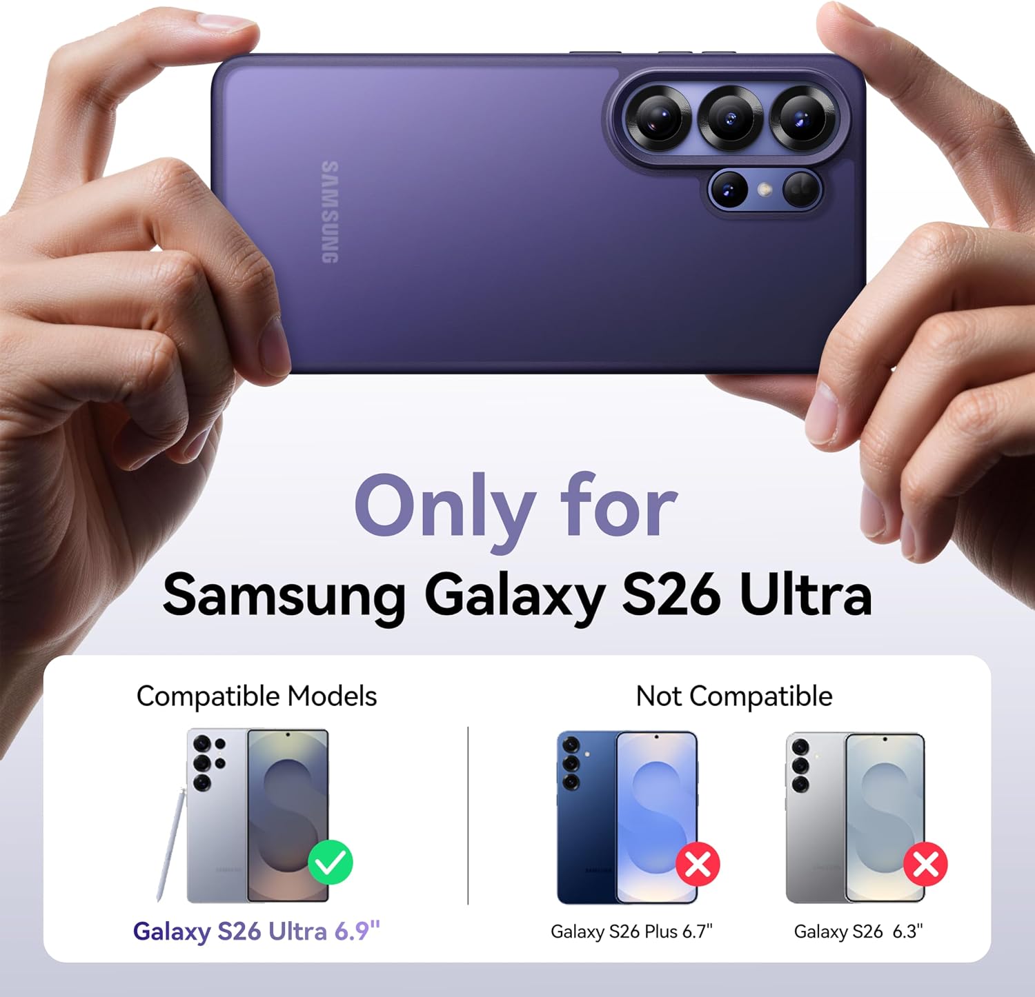 Detalle 2 de CASEKOO Cobalt Violet S26 Ultra Case 16FT