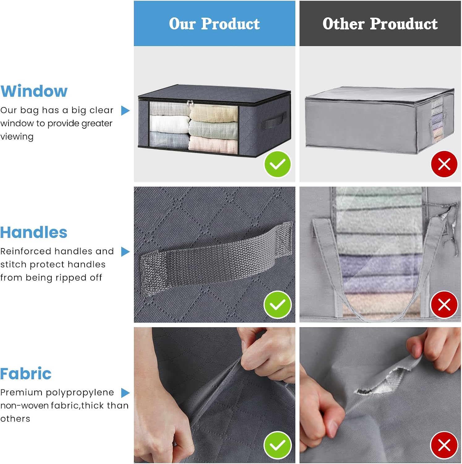 Detalle 2 de HomeHacks Clothes Storage Bags 35L