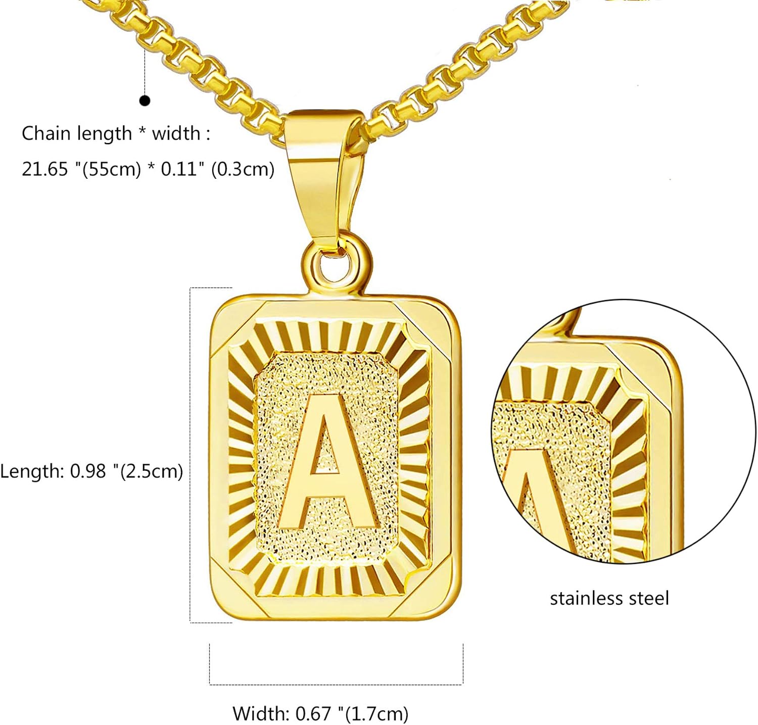 Detalle 2 de Cupimatch Collier Lettre A 56 cm