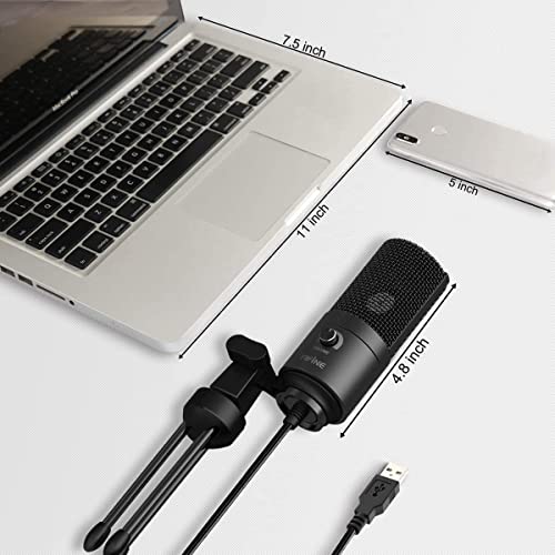 Detalle de FIFINE K669B — Micro USB Condenser pour PC/Mac et streaming, cadre métal fiable
