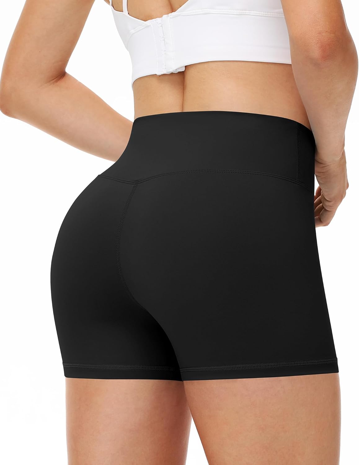 Detalle 2 de Runhit Women’s Workout Biker Shorts (3”, 5”, or 8”) High Waisted Tummy Control Spandex