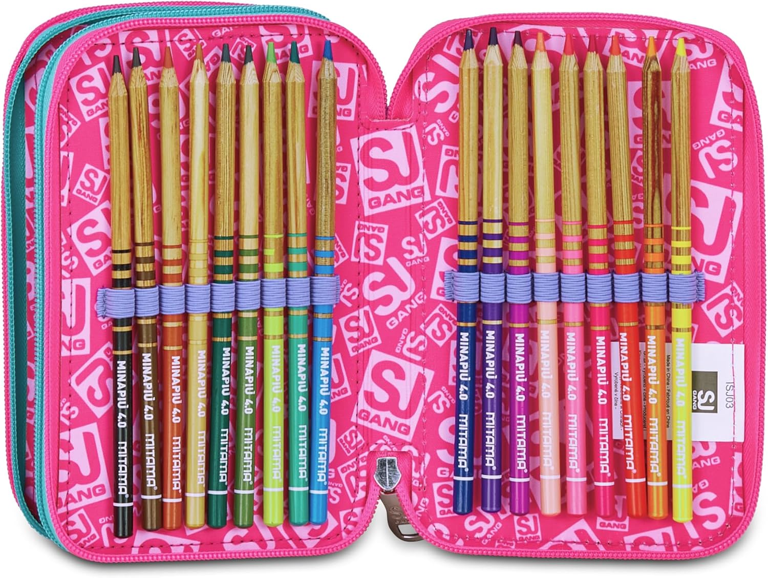 Thumbnail 4 de SJ GANG STYLE JAM GANG Trousse Scolaire 3 Zip – Rose, Triple Compartiment et Ensemble complet pour l’école primaire