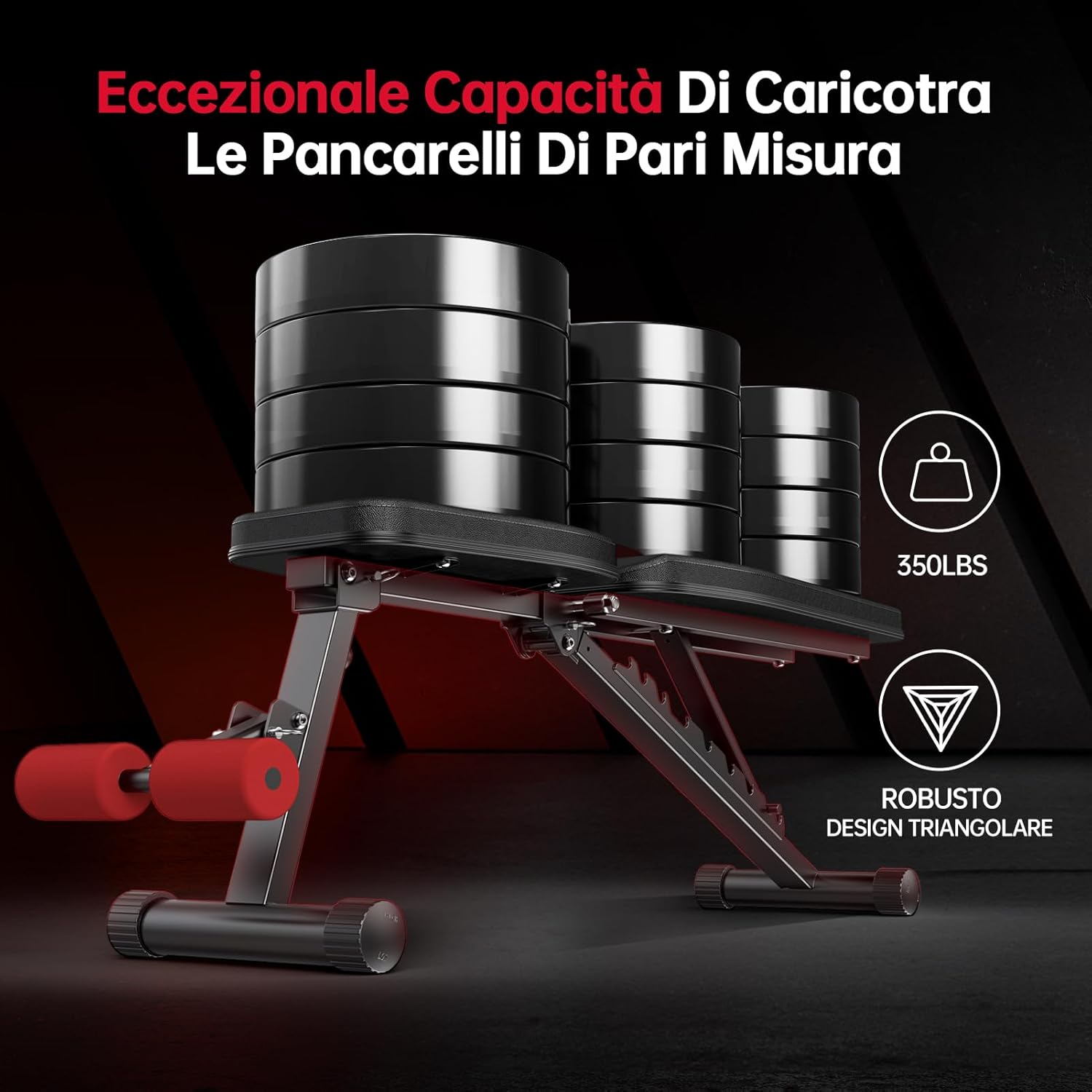 Thumbnail 4 de PASYOU Panca Palestra Pieghevole 10 posizioni regolabili per allenamento completo 🏋