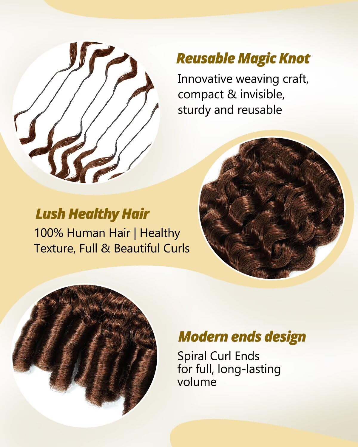 Detalle de ISHOW Crochet Hair 20 Inch