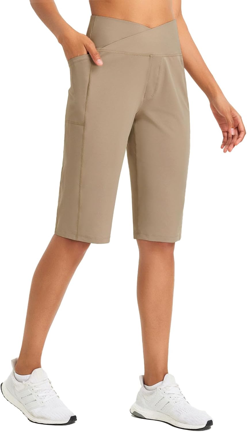 Thumbnail 6 de baleaf Women's 14" Bermuda Running Shorts – High Waist, Knee-Length with Pockets