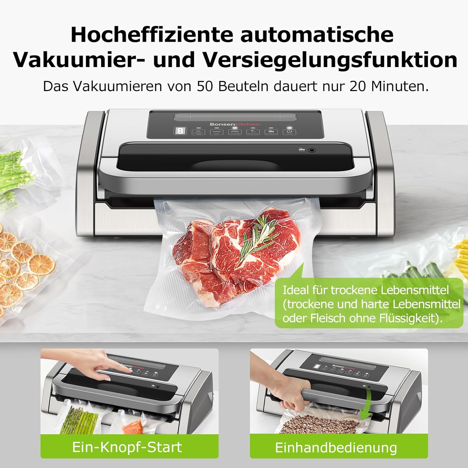 Thumbnail 1 de Bonsenkitchen Vakuumiergerät 15 L/min