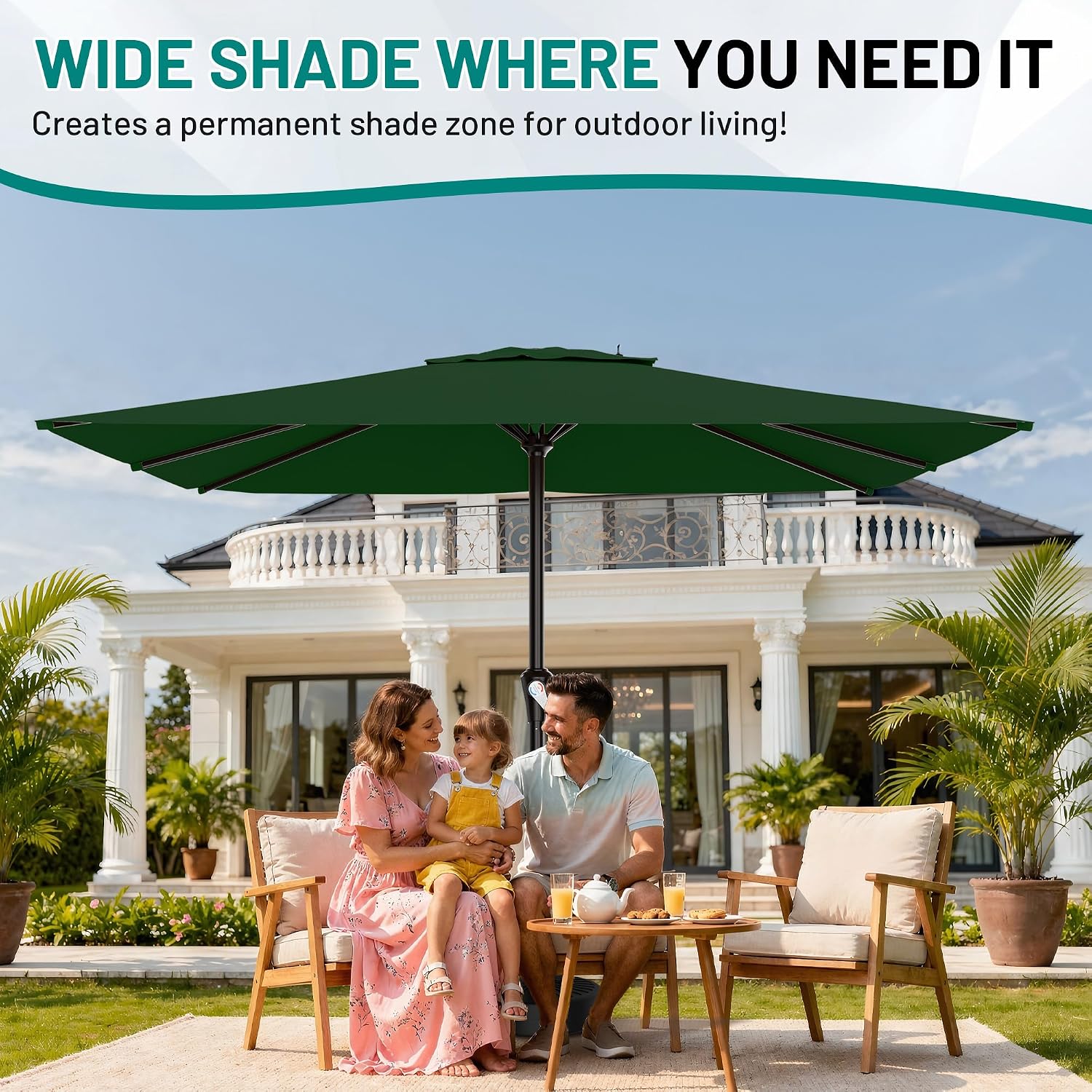 Detalle 2 de AreShark Patio Umbrella, 8' x 10