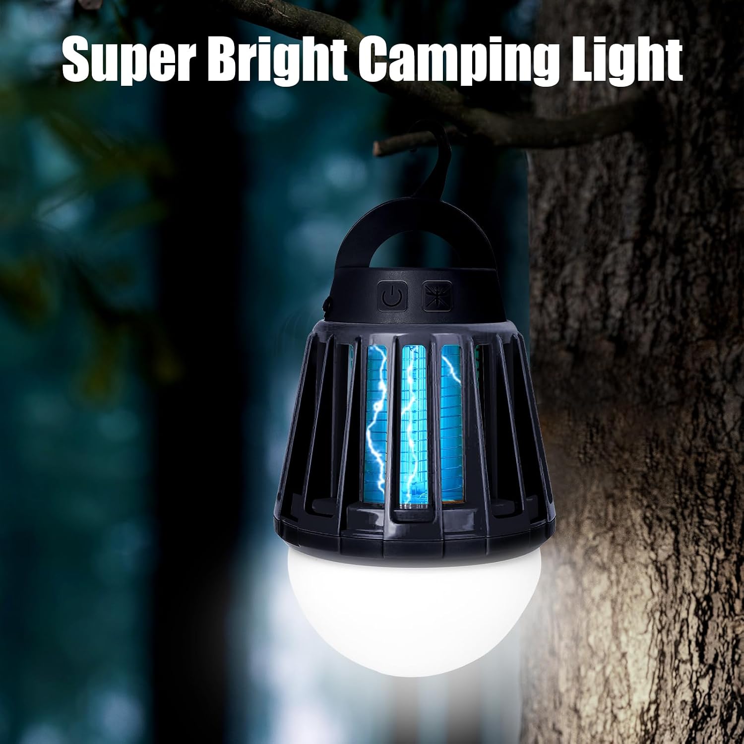 Thumbnail 1 de BroElec 2-in-1 Campinglampe: Zeltlampe mit Mückenvernichter, 20h Akku, IPX6