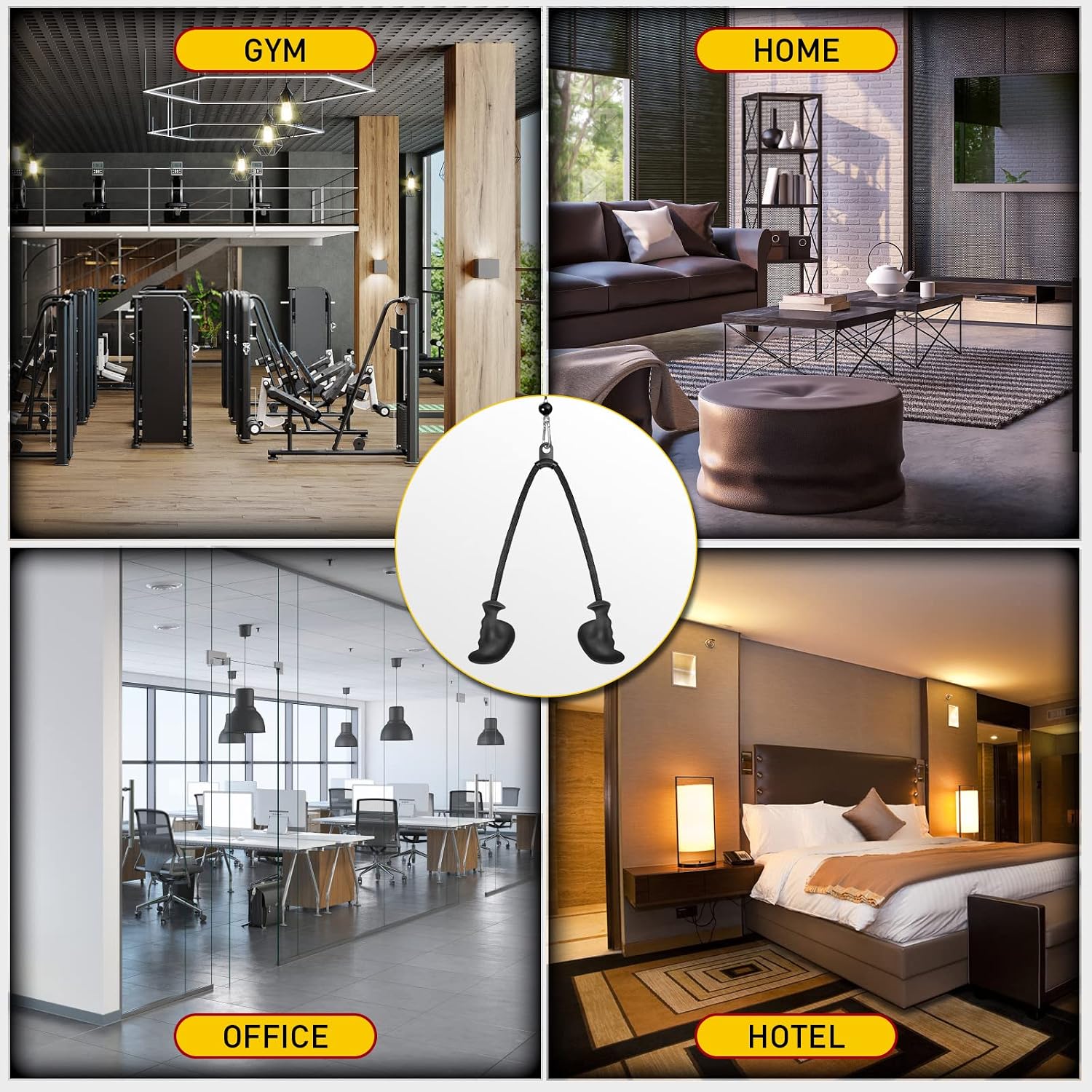 Thumbnail 6 de DASKING Corda tricipiti per cavo con impugnatura ergonomica antiscivolo per home gym