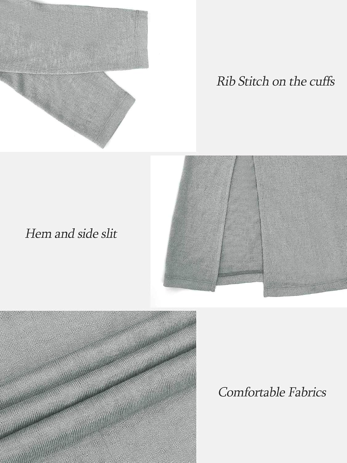 Detalle 2 de MessBebe Damen Langcardigan „Sommer“ – dünne Strickjacke offen mit langen Ärmeln