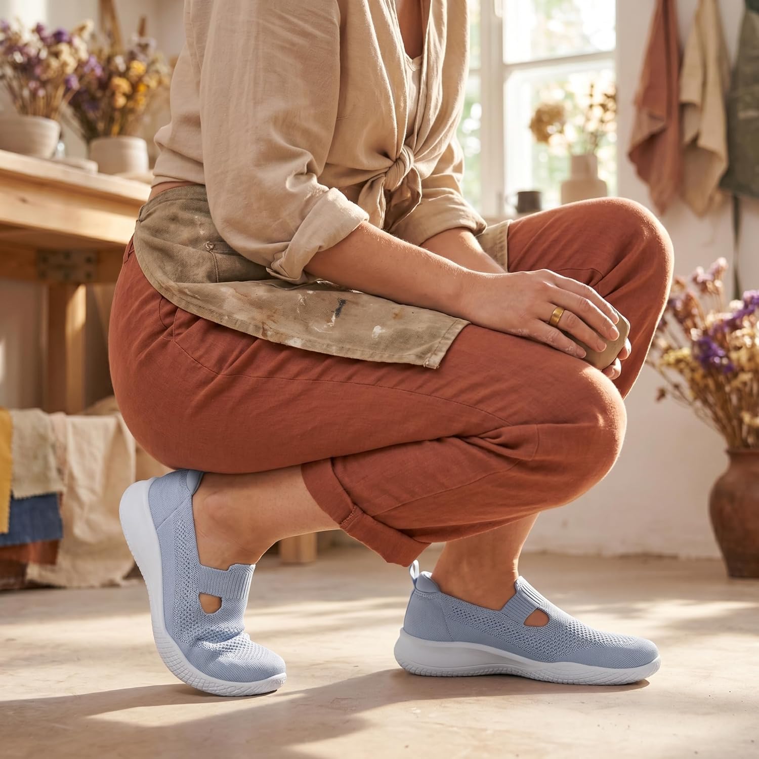 Thumbnail 2 de konhill Damen Slip On Laufschuhe – Atmungsaktives Mesh, leicht & rutschfest