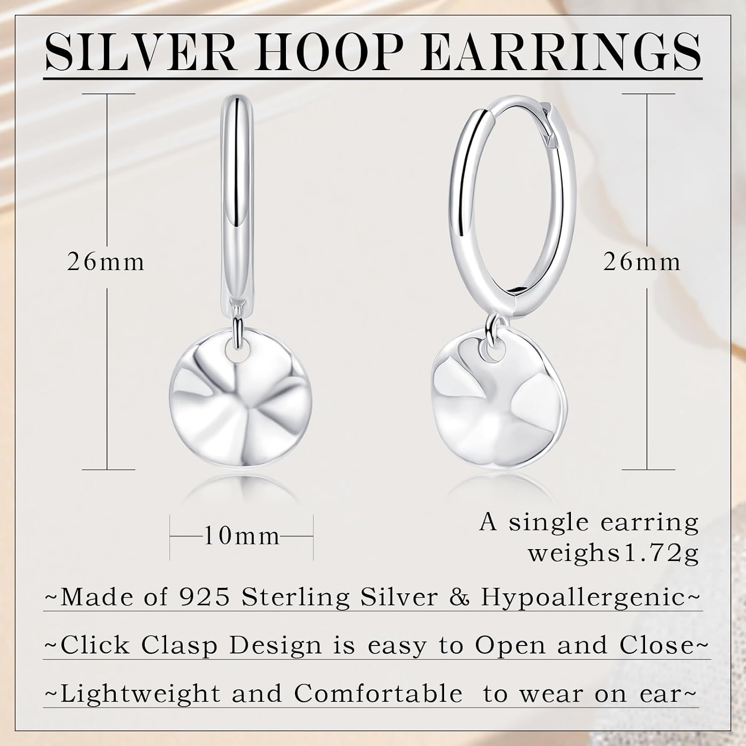 Thumbnail 1 de Loutade Ohrringe Silber 925, Creolen 16 x 26 mm
