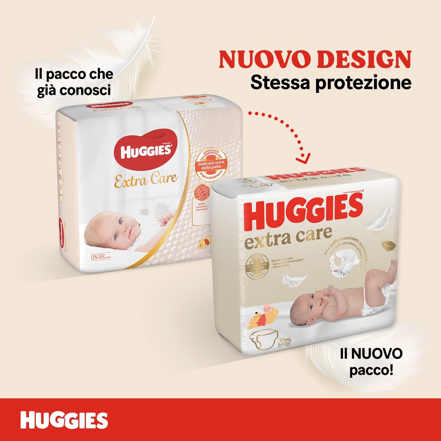 Thumbnail 4 de Huggies Extra Care Bebé Taglia 1 (2-5 Kg) Winnie The Pooh – 28 Pz