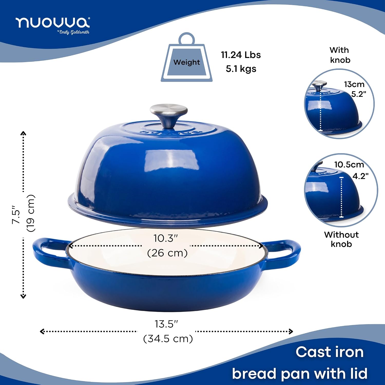 Detalle 2 de Nuovva 6-Quart Dutch Oven for Sourdough Bread ๐ฒ