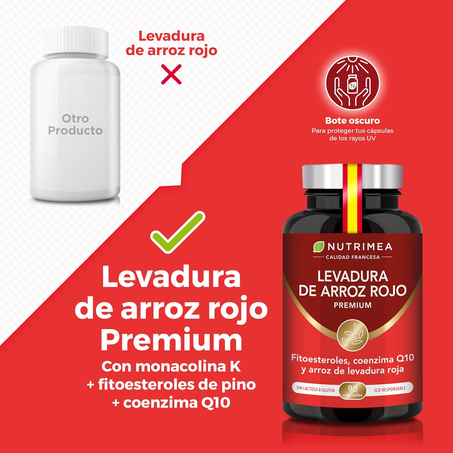Detalle de Nutrimea Levadura Roja de Arroz 90 cápsulas