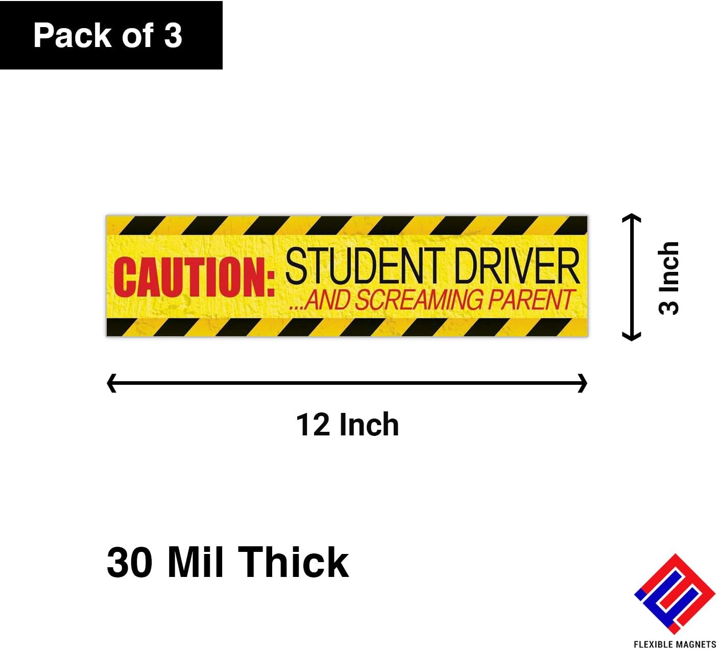 Detalle 2 de Student Driver Car Magnet 12 x 3 inches