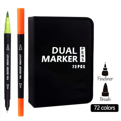 Thumbnail 2 de Laconile 72 Rotuladores Lettering: juego dual tip brush pen para colorear y lettering