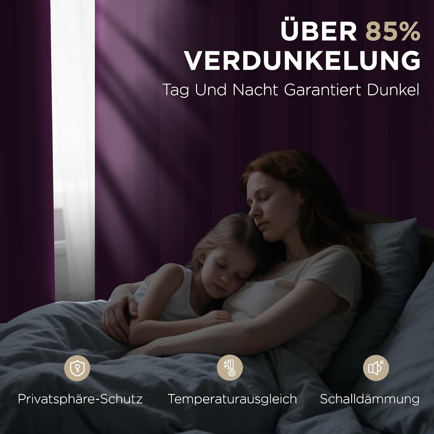 Thumbnail 1 de Joydeco Verdunkelungsvorhänge 2er Set 2x137