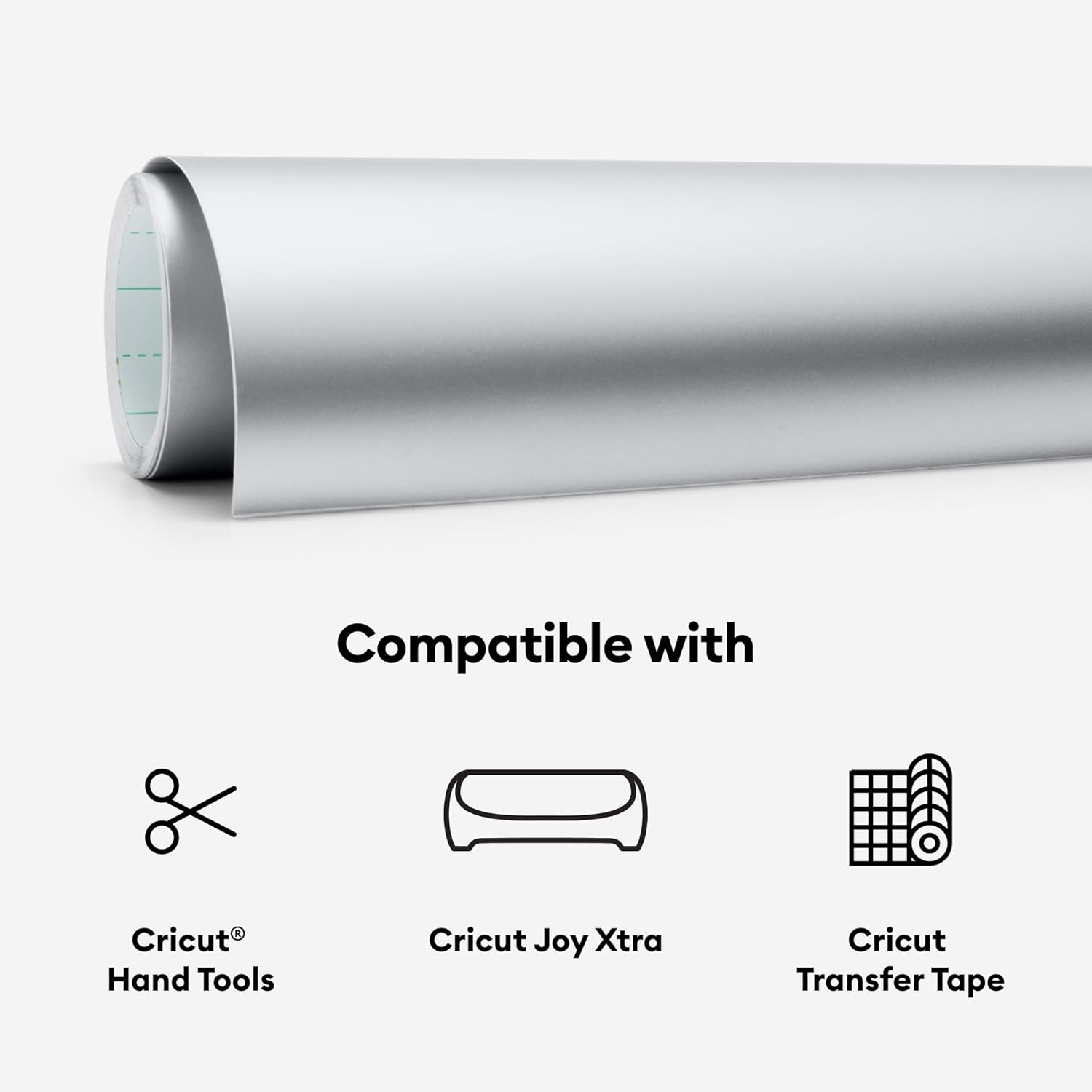Detalle 2 de Cricut Joy Xtra Permanent Adhesive Vinyl (Metallic Silver) | Self-Adhesive roll for mugs, bottles & DIY