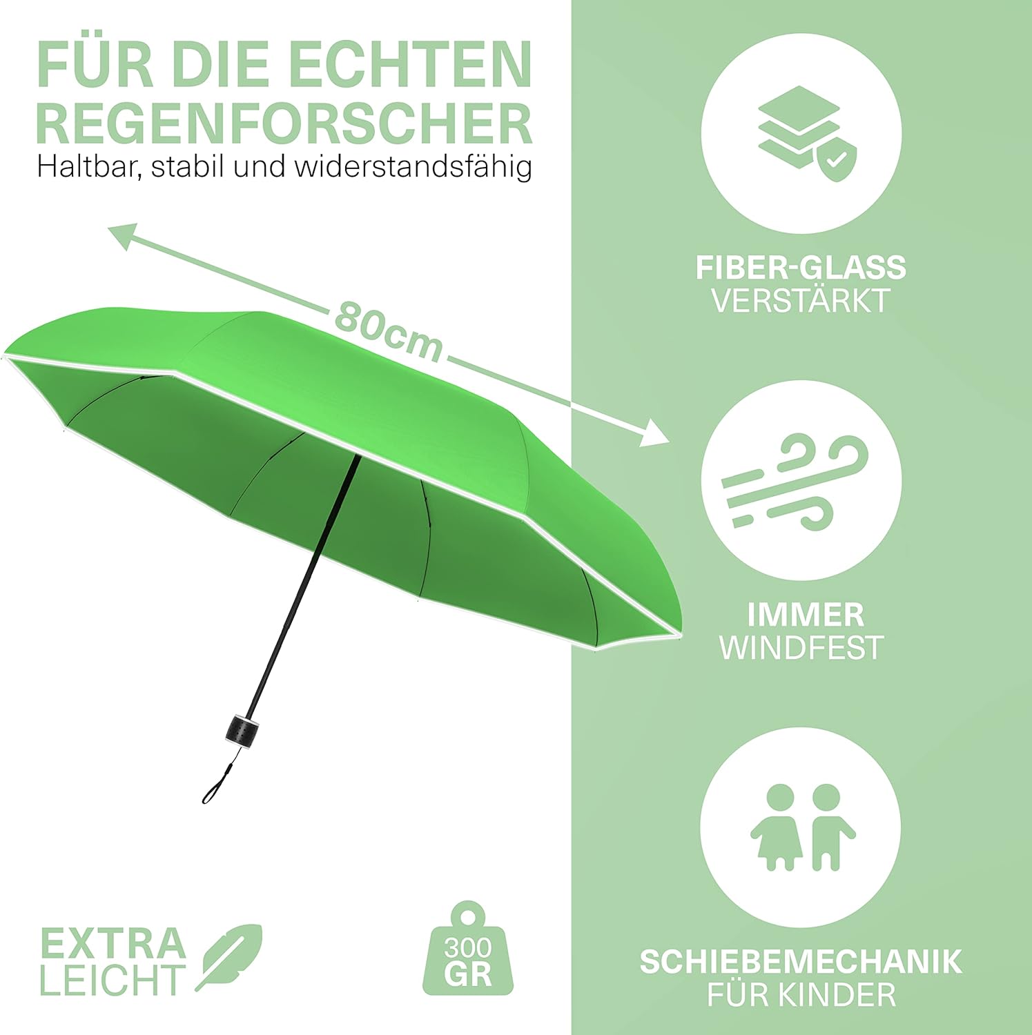 Thumbnail 1 de STYNGARD Kinder-Regenschirm STOCKHOLM mit Sicherheitsreflektoren & Reflektorband