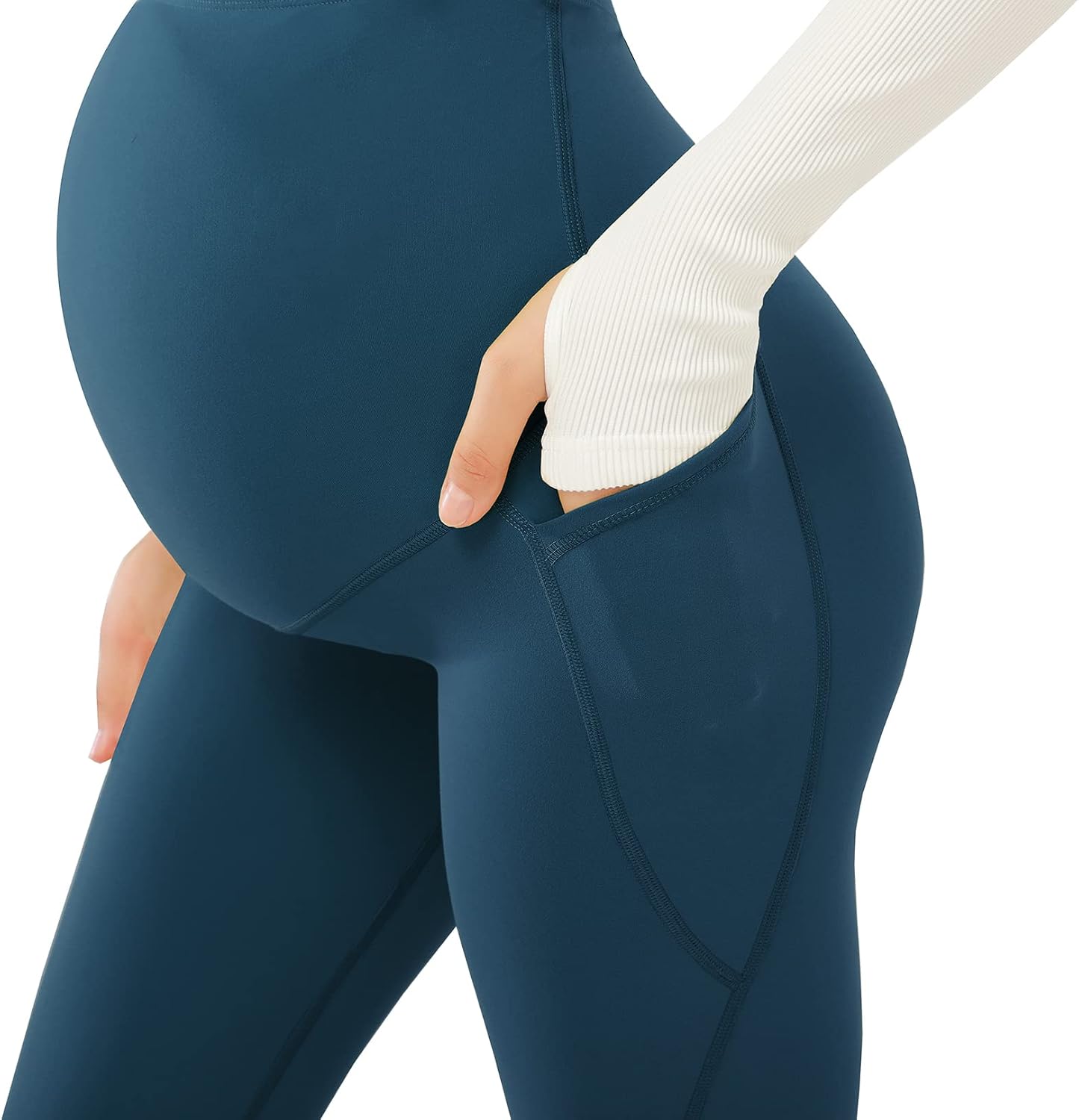Detalle 2 de JOYSPELS Maternity Leggings Over Bump with Pockets