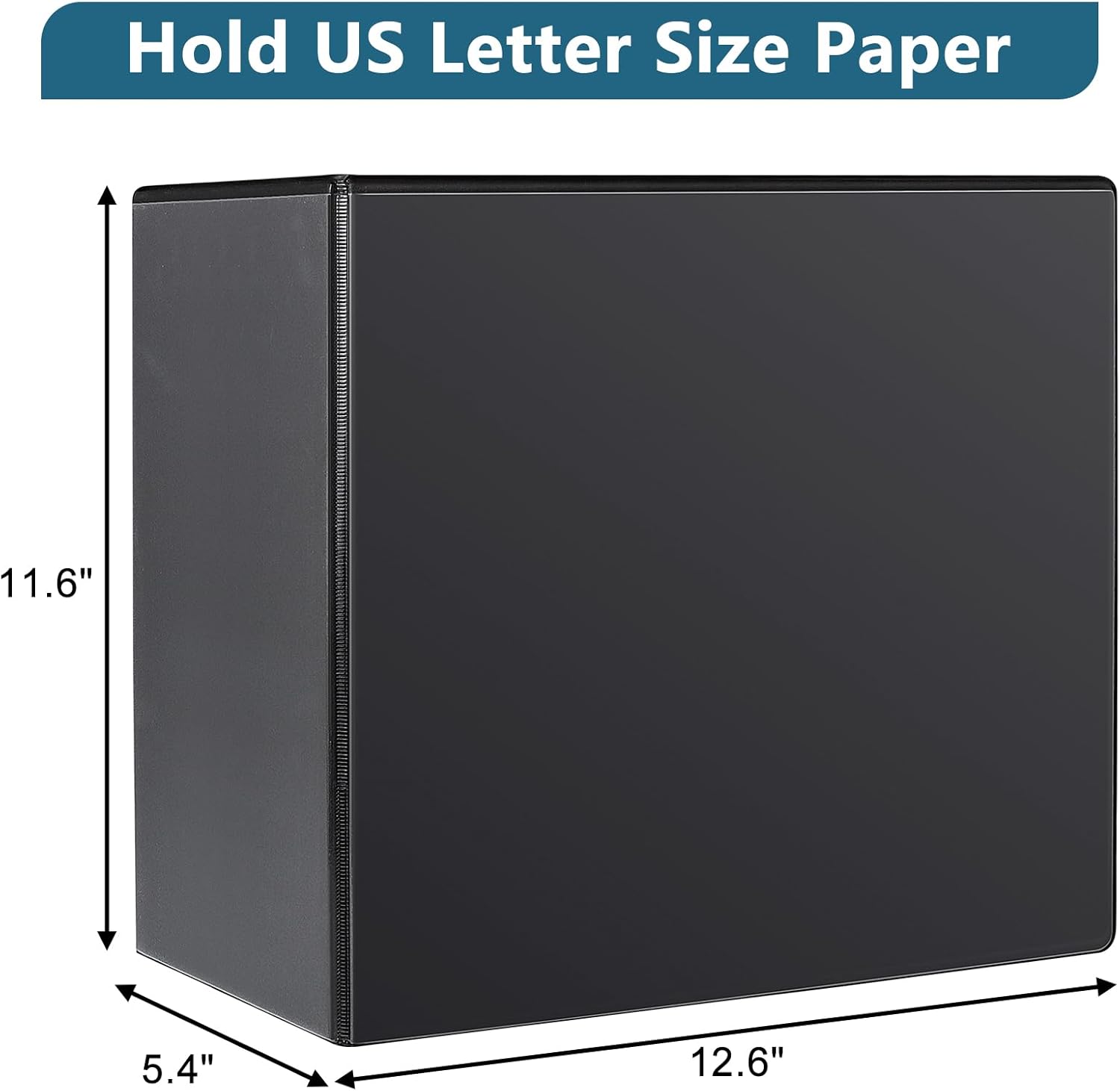 Thumbnail 1 de CIXILDTS 5" 3-Ring Binder (Letter Size, Black) — Presentation View, Pack of 2