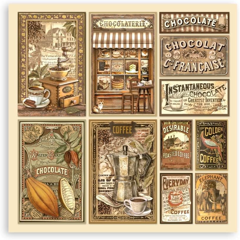 Thumbnail 1 de Scrapbooking Pad 22 hojas 12" x 12" Café y Chocolate 📓