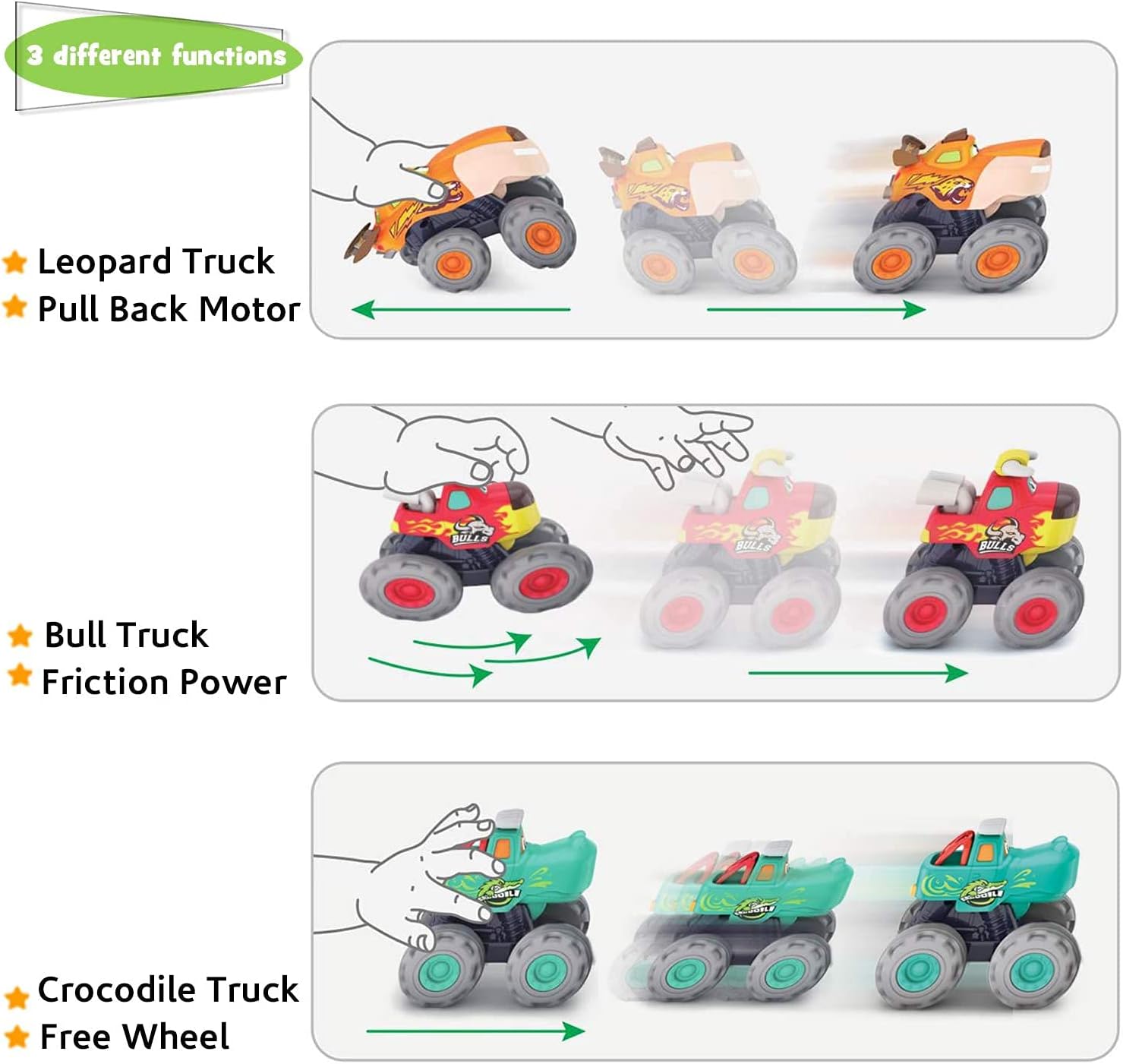 Thumbnail 1 de HOLA Baby Spielzeug Monstertrucks 3er-Set