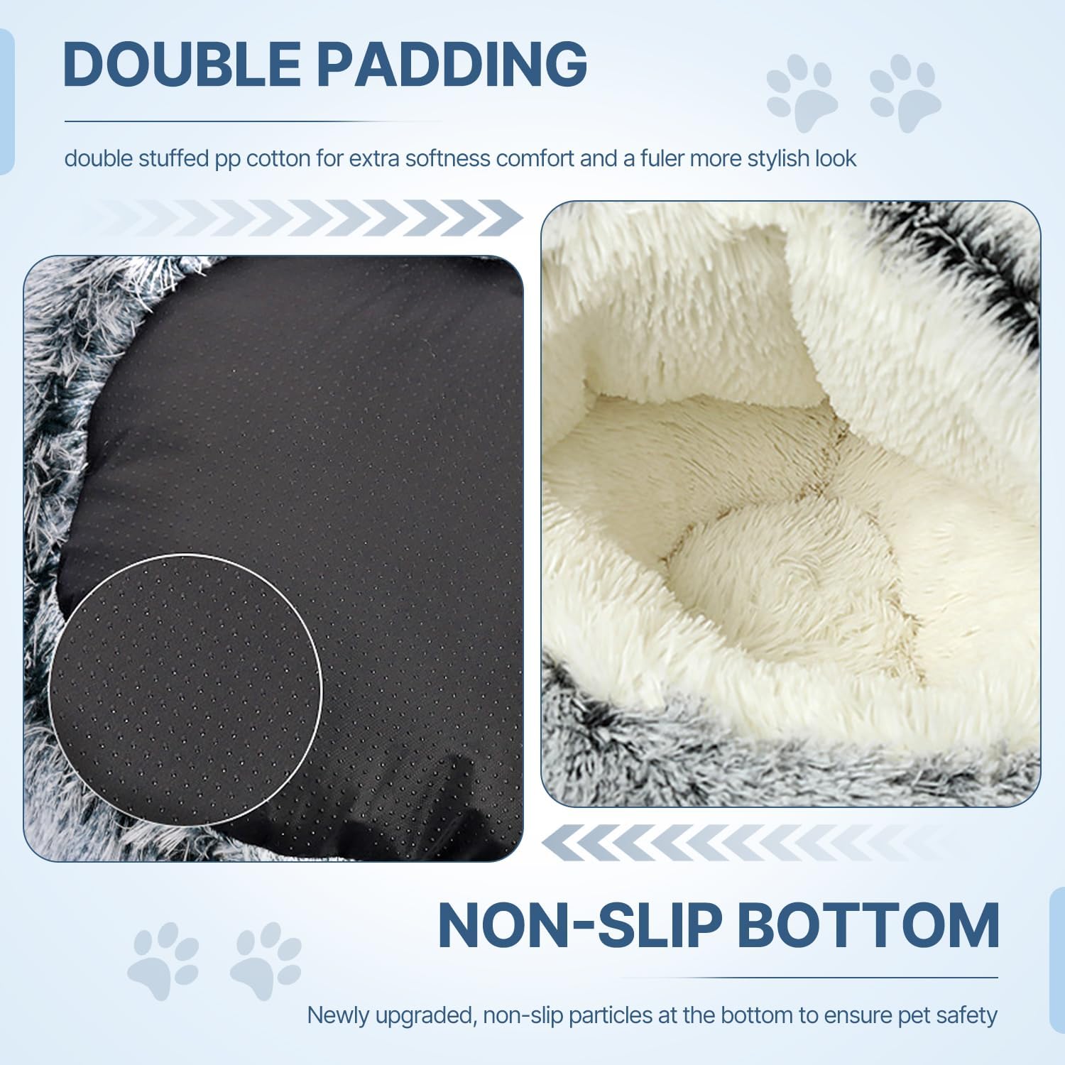 Thumbnail 3 de SUOXU Calming Bed: 65cm 2-in-1 Hooded Pet Bed for Cats and Small Dogs