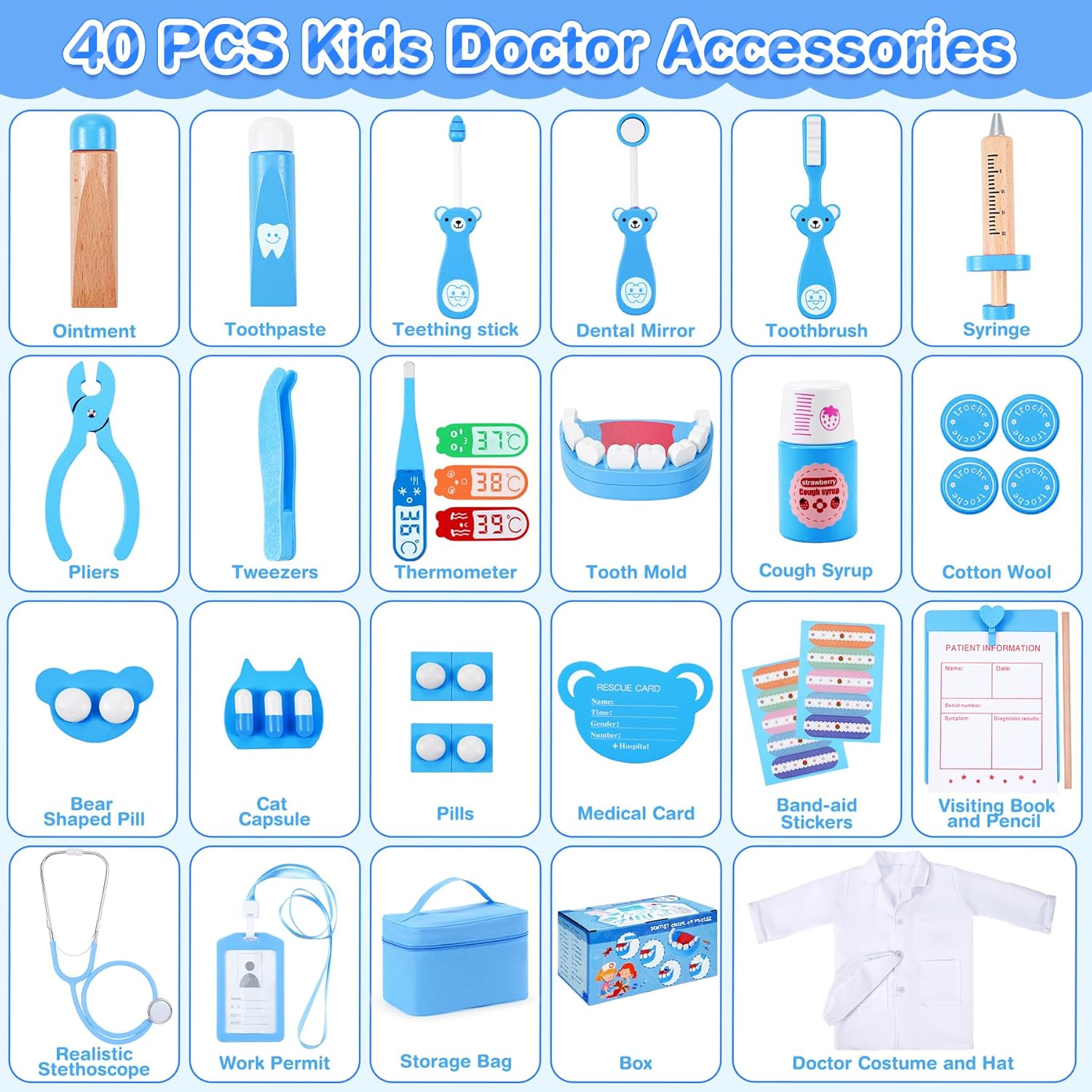Detalle de Kit dottore bimbi Ophy 16 pezzi