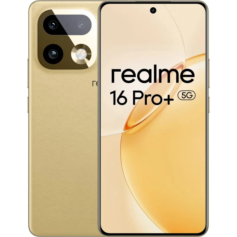 Detalle 2 de Realme 16 Pro Plus 5G 8GB 256GB — Dorado, carga 80W y pantalla 6.7" para fotografía y juego