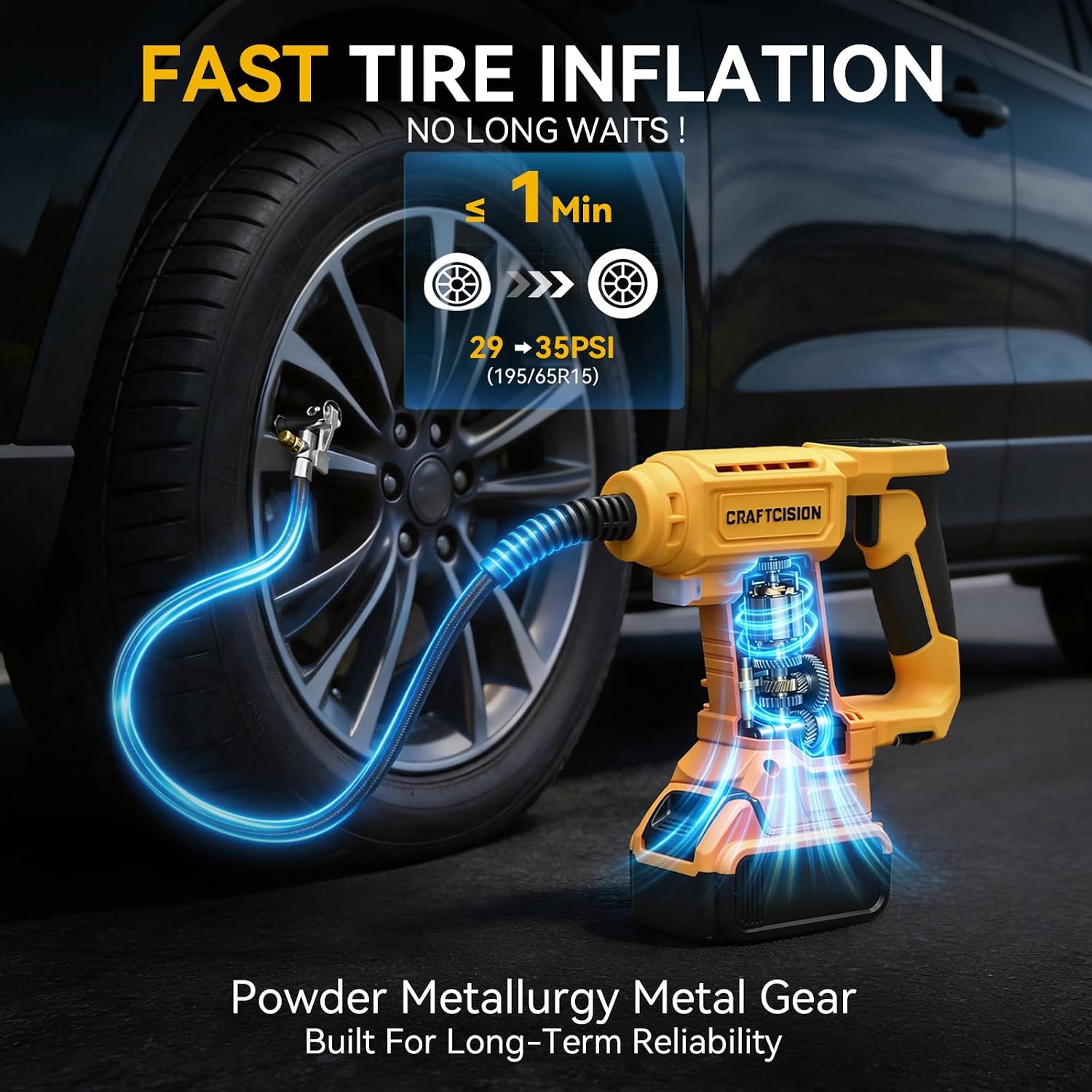 Detalle de CRAFTCISION Tire Inflator 150 PSI