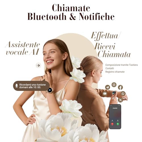 Thumbnail 1 de Baolubao smartwatch donna con chiamate Bluetooth e due cinturini