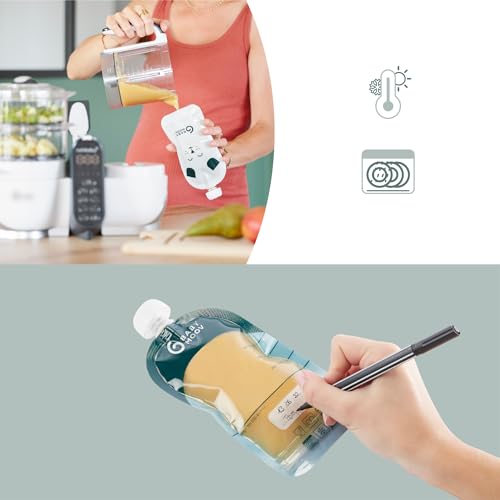 Thumbnail 3 de Babymoov 20 Gourdes Réutilisables pour Bébé et Enfant – 150 ml, Plastique Recyclé, Sans BPA, Hermétiques et Réinscriptibles