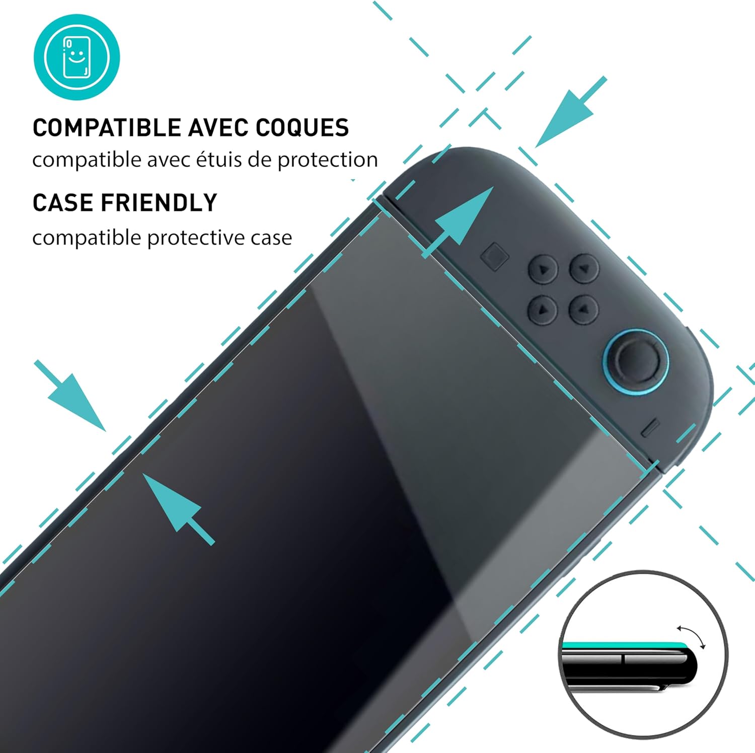 Detalle de smartect 2Pack_Nintendo_Switch_2 gehard glas, 9H, 0,3 mm, 2 stuks