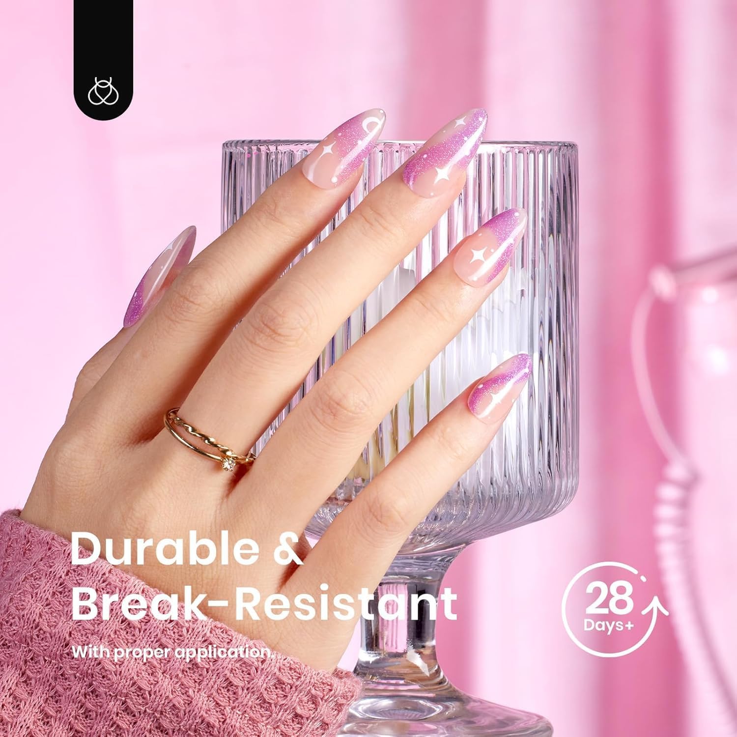 Thumbnail 6 de Beetles Gel Polish 504 mittlere Mandel Tips