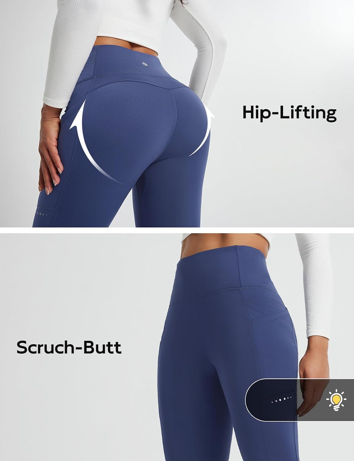 Thumbnail 4 de baleaf Women’s Thermal Fleece Lined Leggings with High Waist & Cross Pockets for Winter Running
