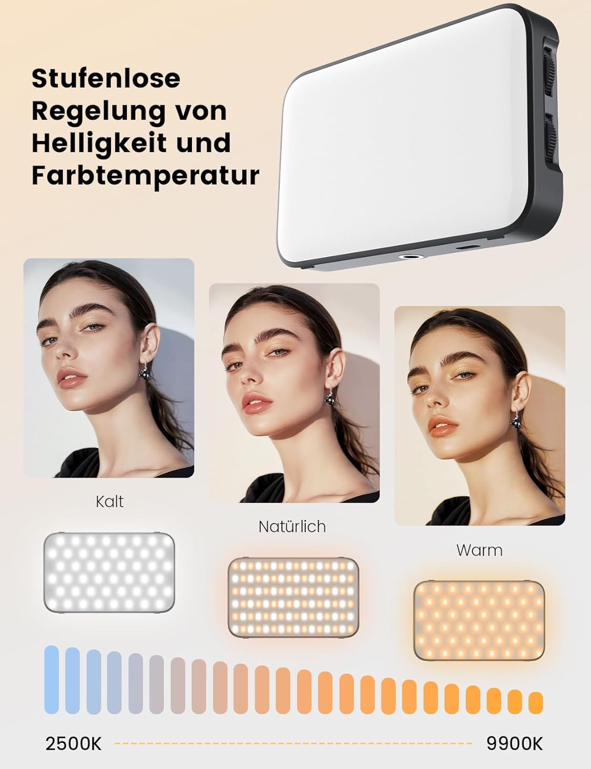 Thumbnail 1 de ANXRE Selfie Licht 96 LEDs – Clip-Fill für Handy