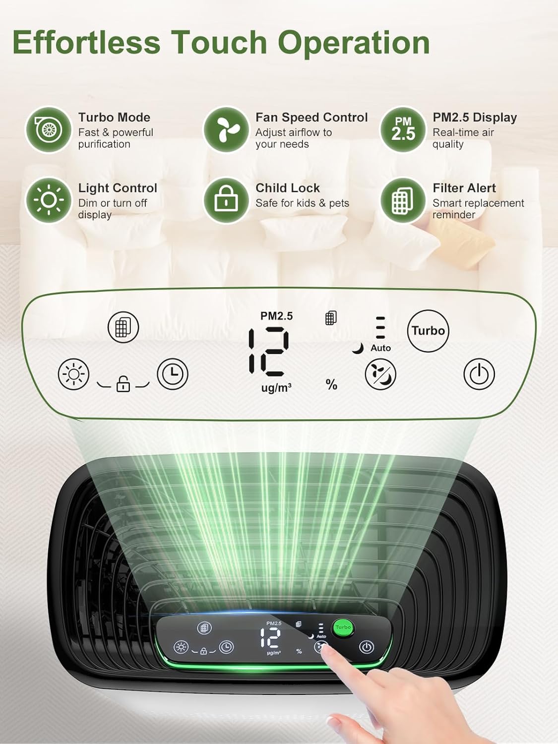Thumbnail 4 de KNKA APH3000 Air Purifier for Large Rooms