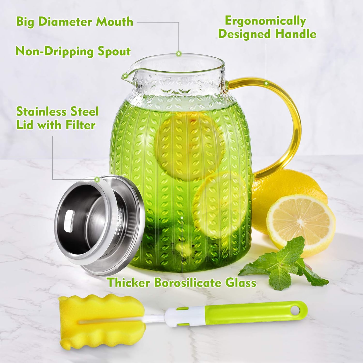 Thumbnail 4 de Aofmee Glass Pitcher 1.8 L