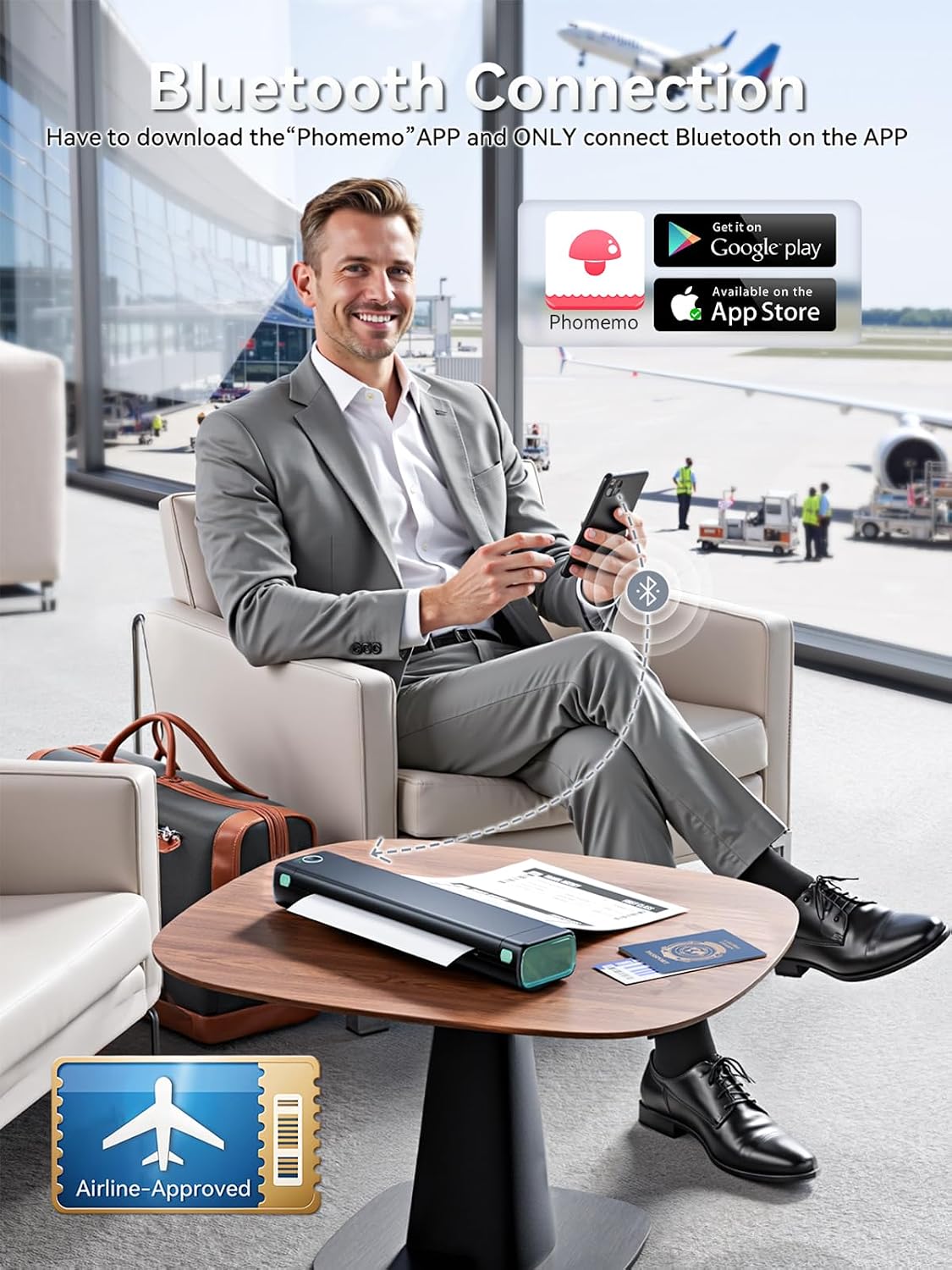 Detalle de Phomemo M08F Portable Bluetooth Thermal Printer