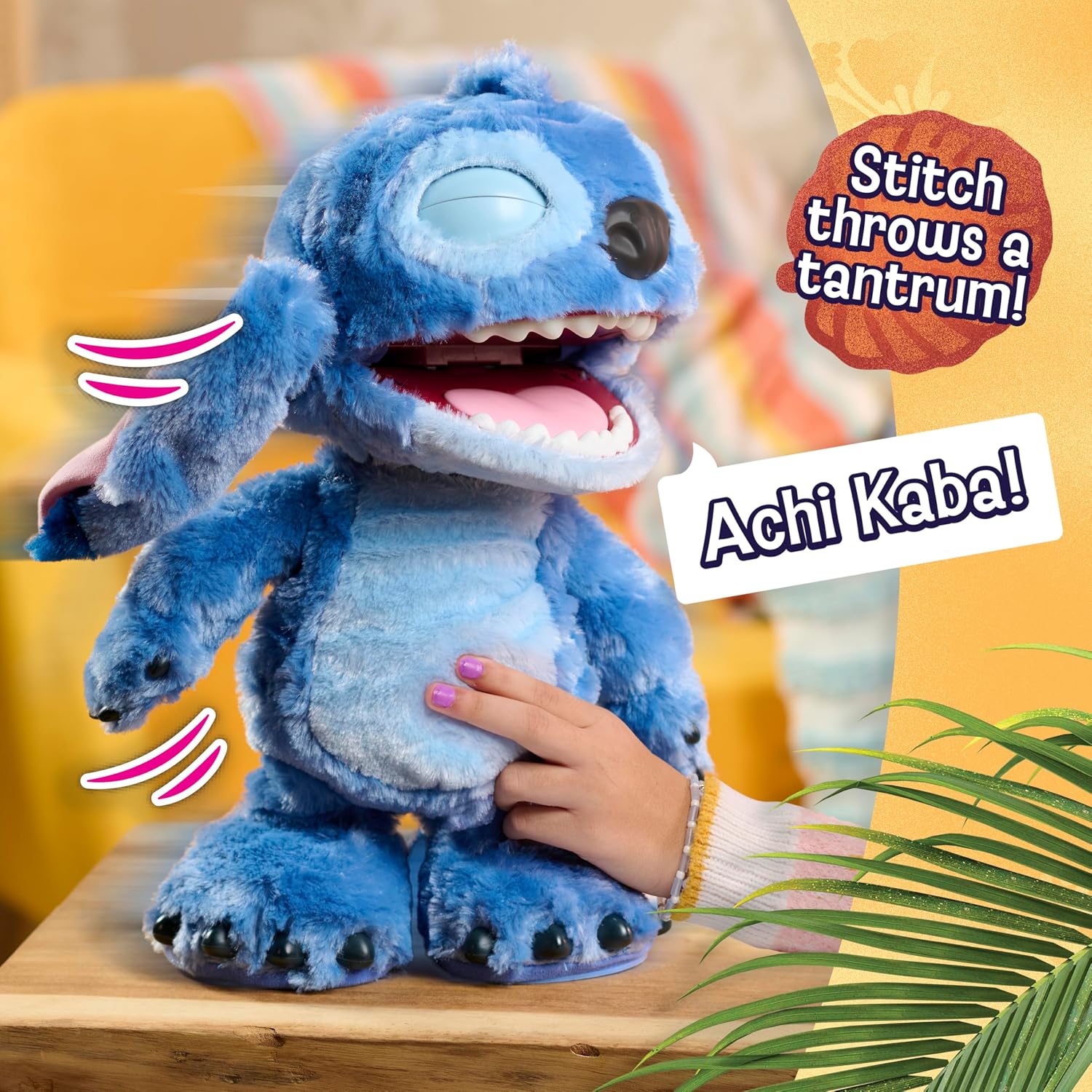 Thumbnail 6 de Peluche interactive Stitch de Disney – 43 cm, plus de 100 sons et réactions – Just Play
