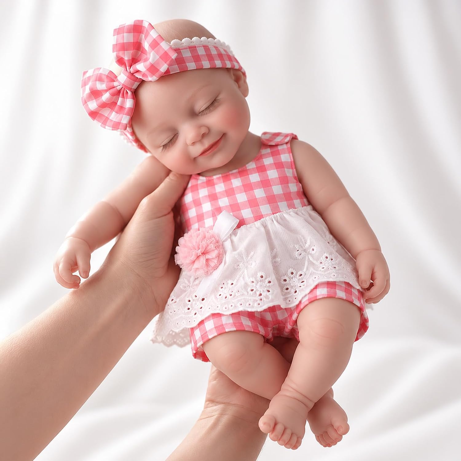 Detalle de BABESIDE 16" Sleeping Silicone Reborn Baby Doll with Feeding Kit (Full Platinum Silicone)